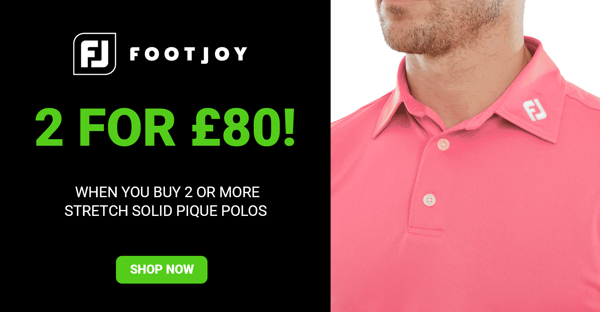 FootJoy Stretch Solid Polo Banner