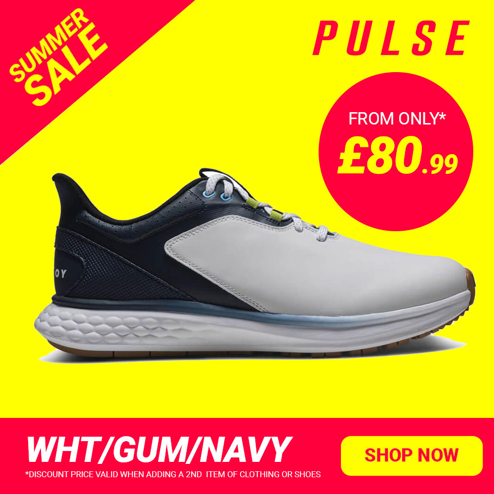 FootJoy Pulse Golf Shoes White Gum Navy
