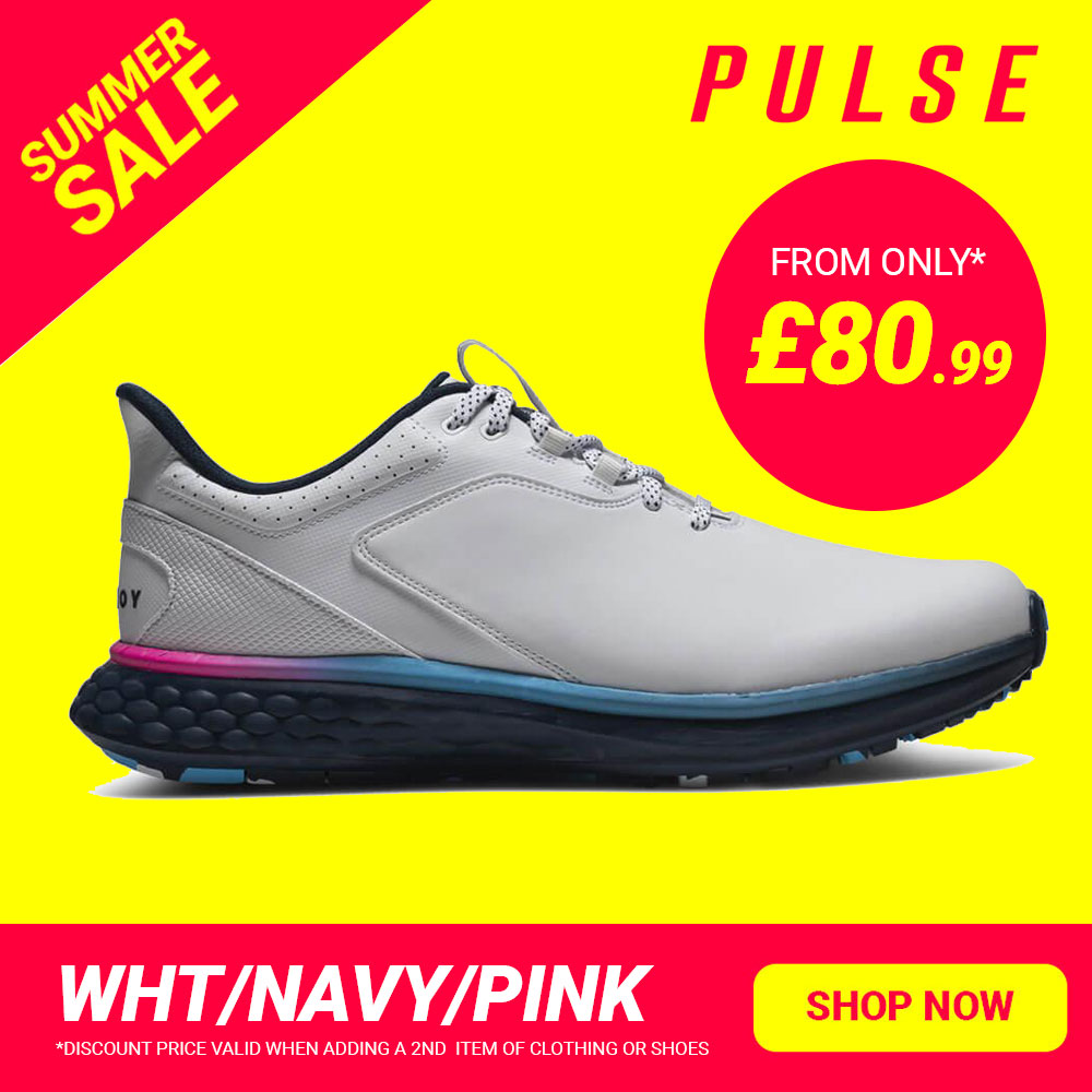 FootJoy Pulse Golf Shoes White Navy Pink