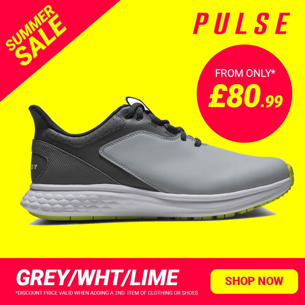 FootJoy Pulse Golf Shoes Grey Grey Lime
