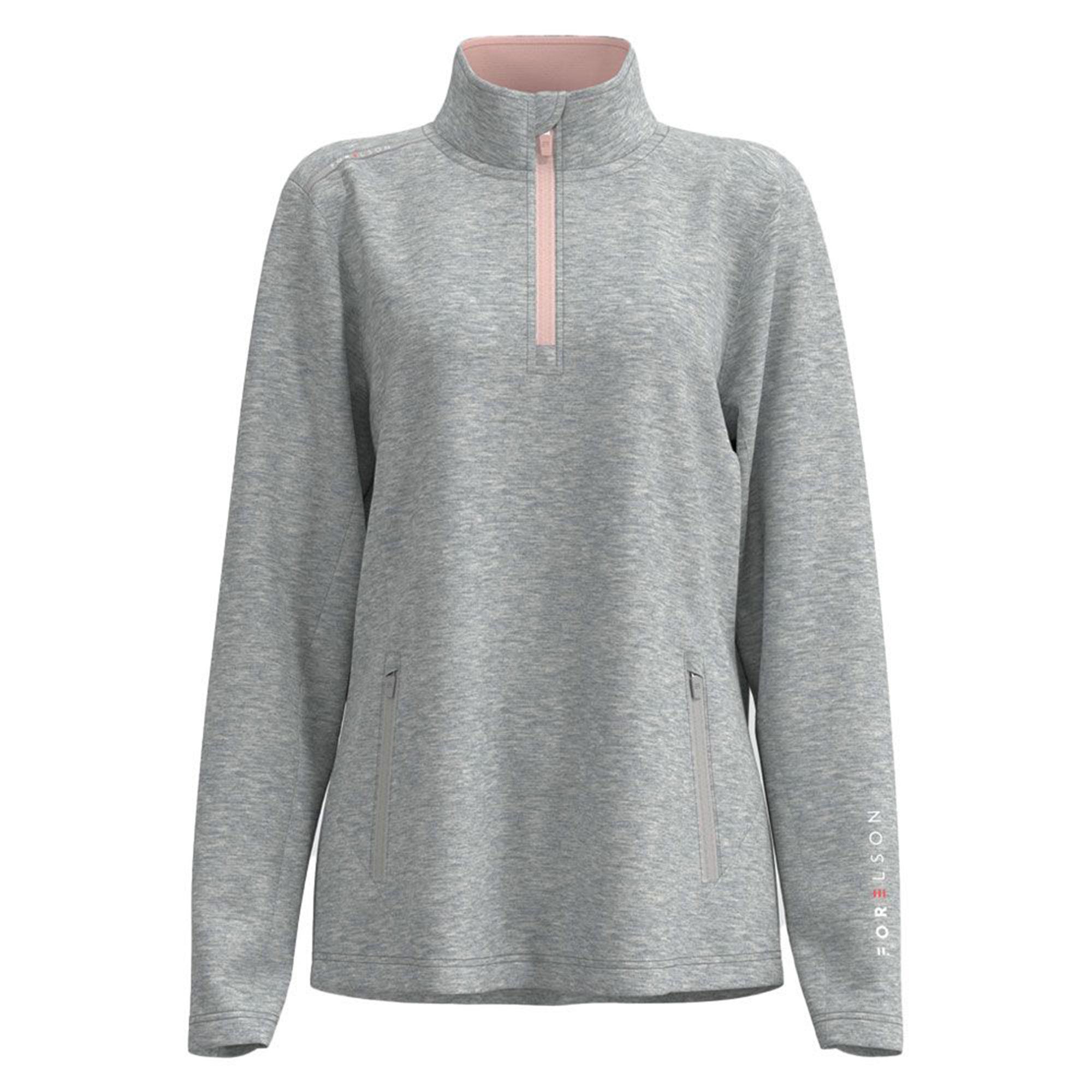Forelson Moreton 1/4 Zip Ladies Golf Pullover - Navy/Coral Forelson Moreton 1/4 Zip Ladies Golf Pullover - Navy/Coral