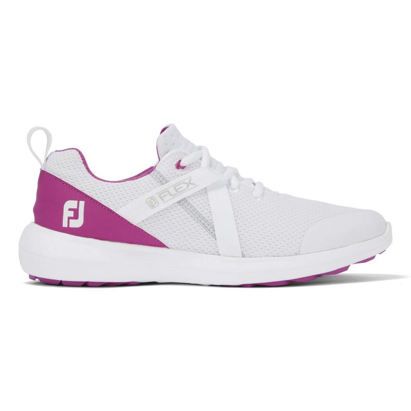 FootJoy FJ Flex Ladies Golf Shoes - White/Fuschia - main image