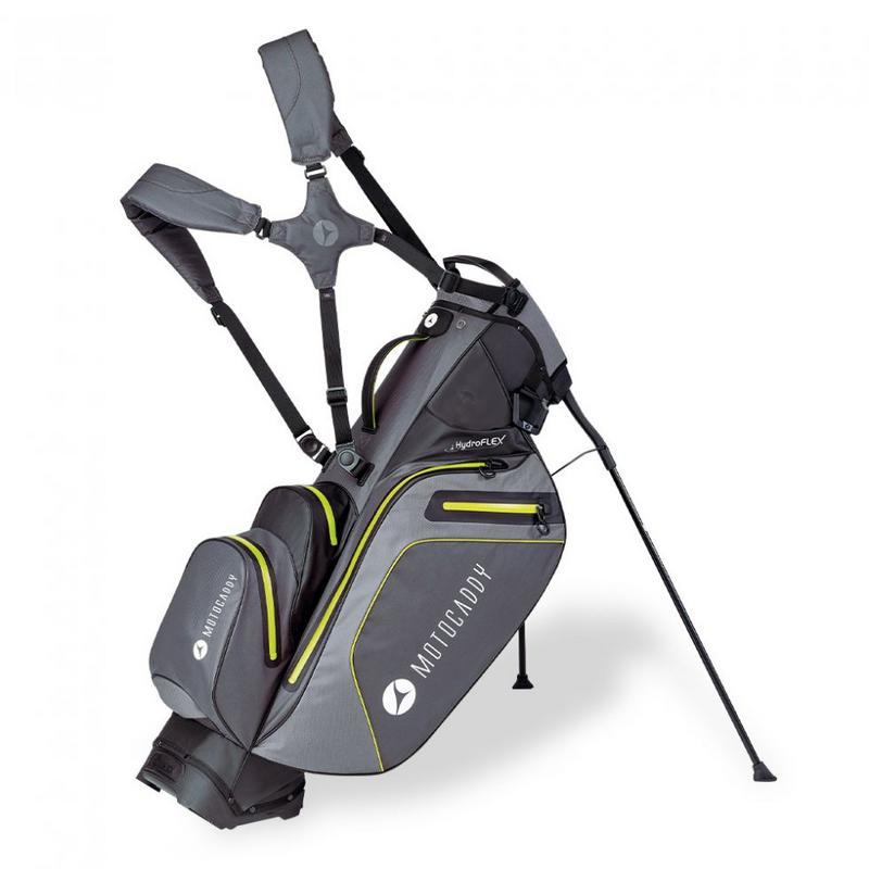 Motocaddy HydroFLEX Golf Trolley/Stand Bag - Grey/Lime