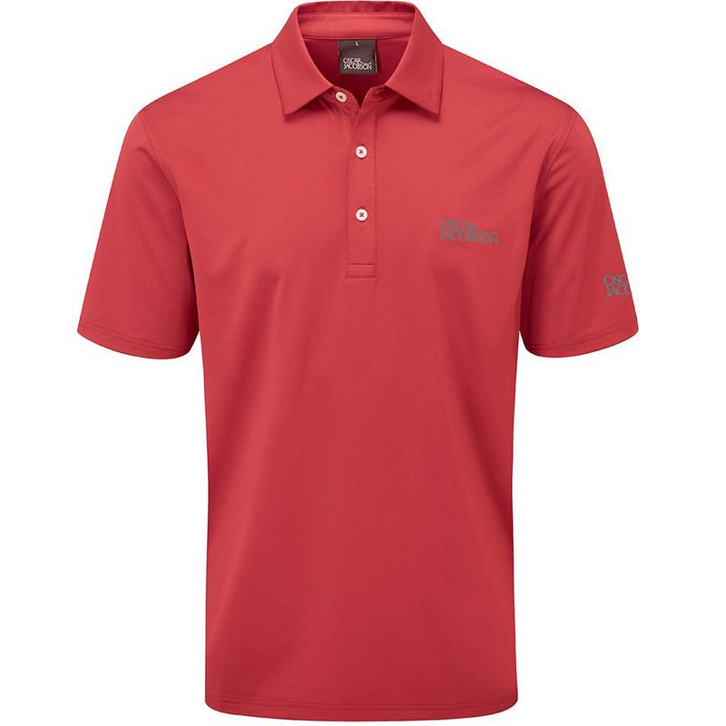 Oscar Jacobson Chap Tour Mens Golf Polo Shirt - Red - main image