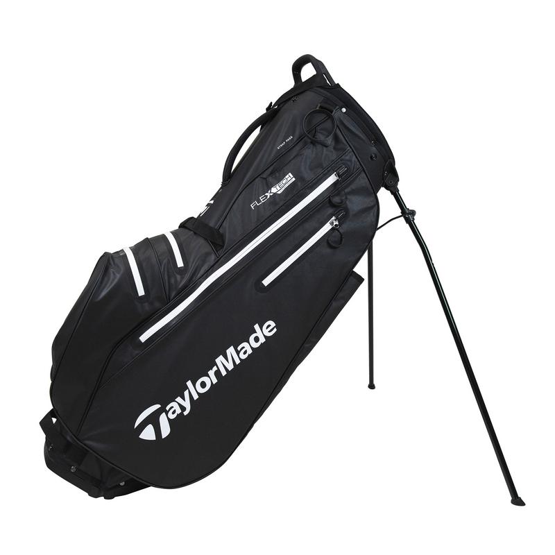 TaylorMade Flextech Waterproof Golf Stand Bag Black/White Click Golf