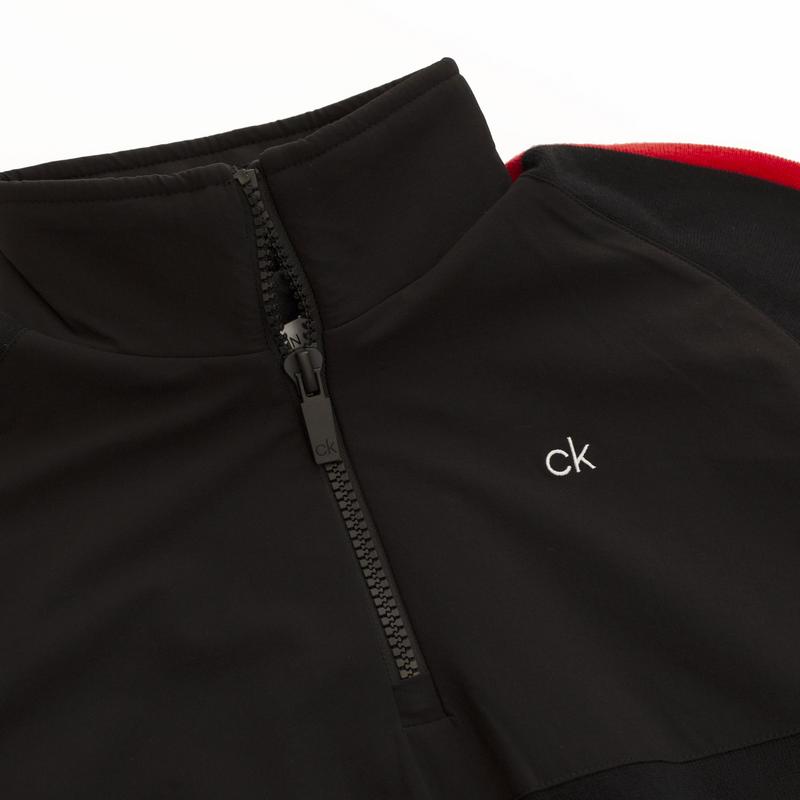 Calvin Klein Glacier Lined Half Zip Sweater - Black|Click Golf