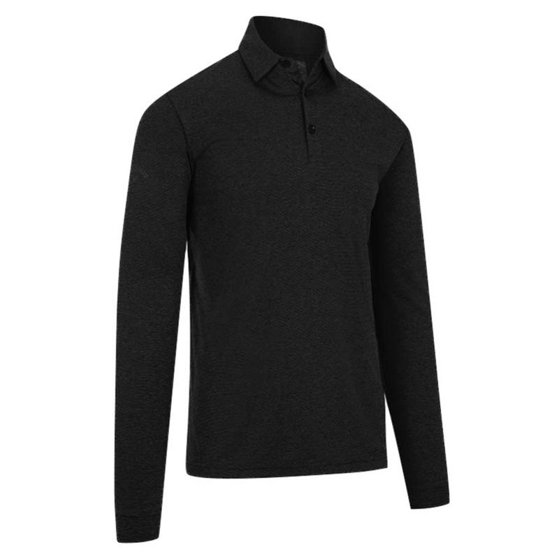 Callaway Long Sleeve Golf Polo Shirt - Black Heather - main image