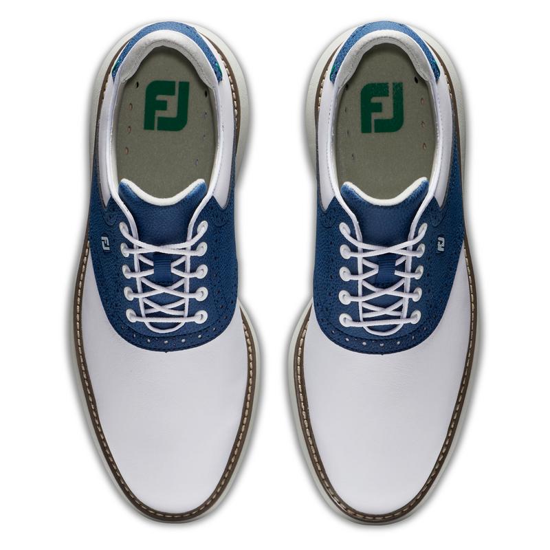 FootJoy Traditions Golf Shoes 2021 - White/Navy - main image