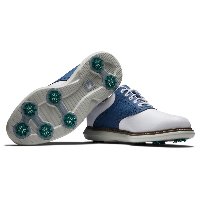 FootJoy Traditions Golf Shoes 2021 - White/Navy - main image