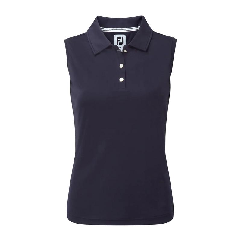 FootJoy Womens Interlock Sleeveless Polo - Navy - main image