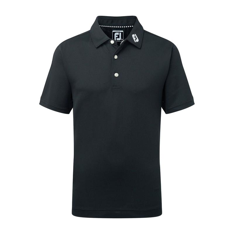 FootJoy Junior Stretch Solid Pique - Black - main image