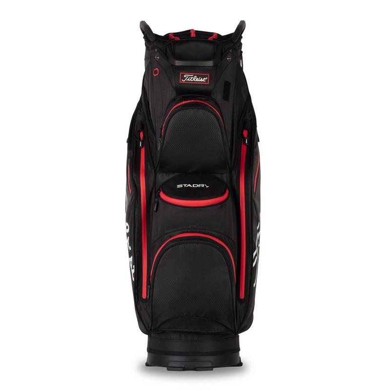 Titleist StaDry Waterproof 14 Way Golf Cart Bag Black/RedClick Golf