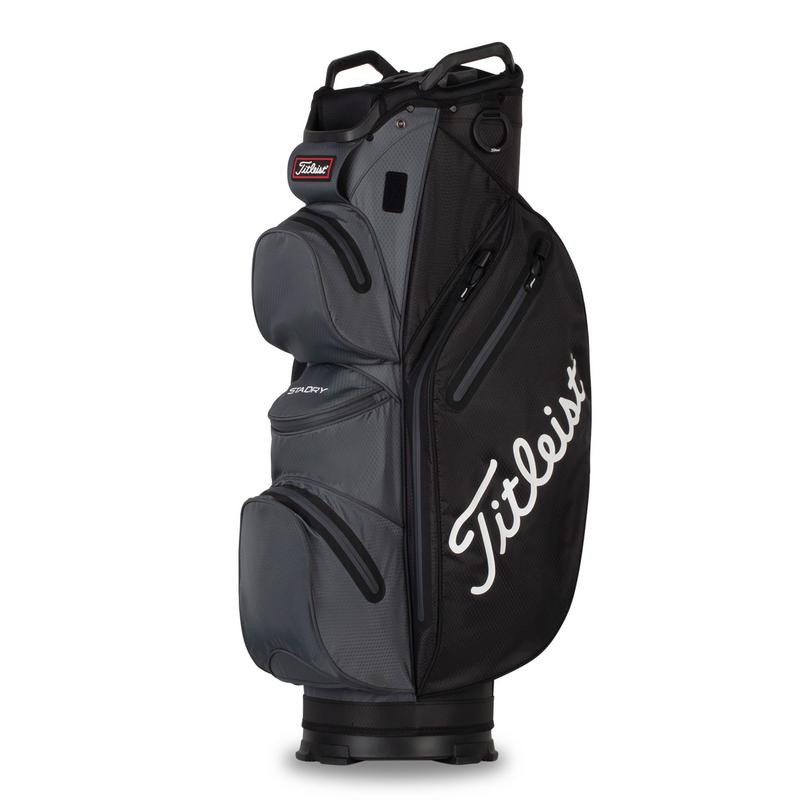 Titleist StaDry Waterproof 14 Way Golf Cart Bag Black Charcoal Click Golf