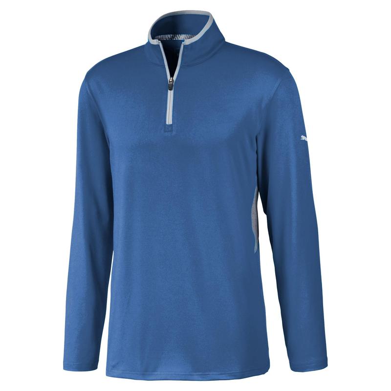 Puma Rotation Quarter Zip Golf Jumper Blue