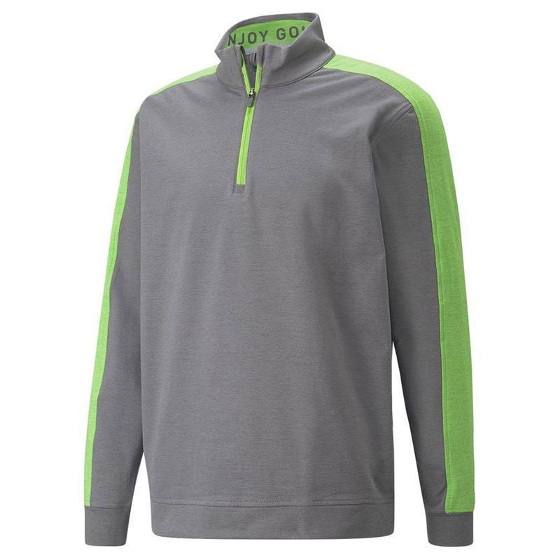 Puma Cloudspun T7 1/4 Zip Golf Jumper - Quiet Shade/Green - main image