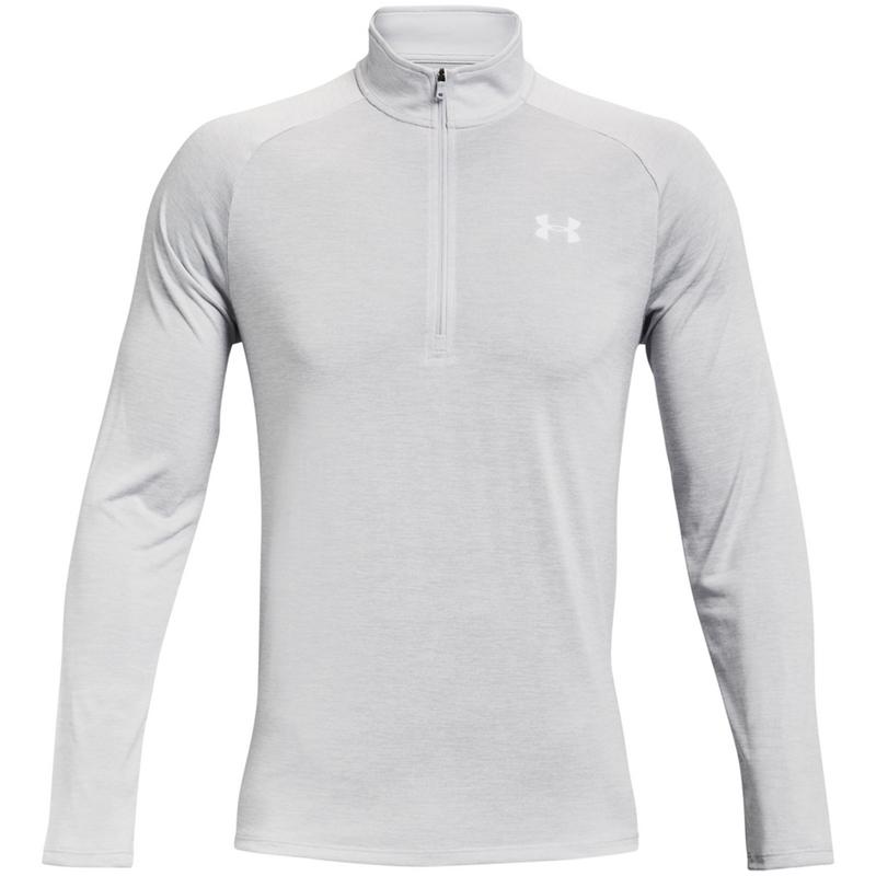 Under Armour Tech 2.0 Half Zip Long Sleeve Golf Top - Halo Grey - main image