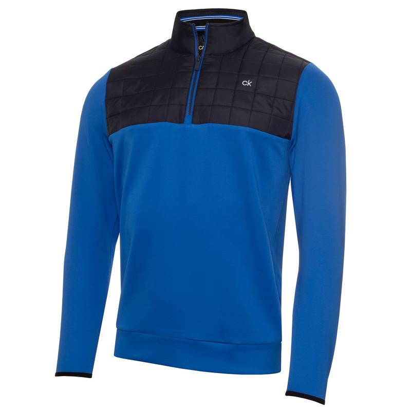 Calvin Klein Vardon Hybrid Half Zip Golf Sweater - Blue - main image