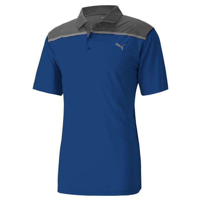 Puma Rotation Bonded Colourblock Golf Polo Shirt - Blue - main image