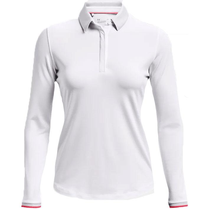 Under Armour Womens Zinger Long Sleeve Golf Polo Shirt - White - main image