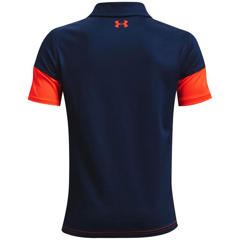Under Armour Boys Performance Blocked Golf Polo - Navy - main image