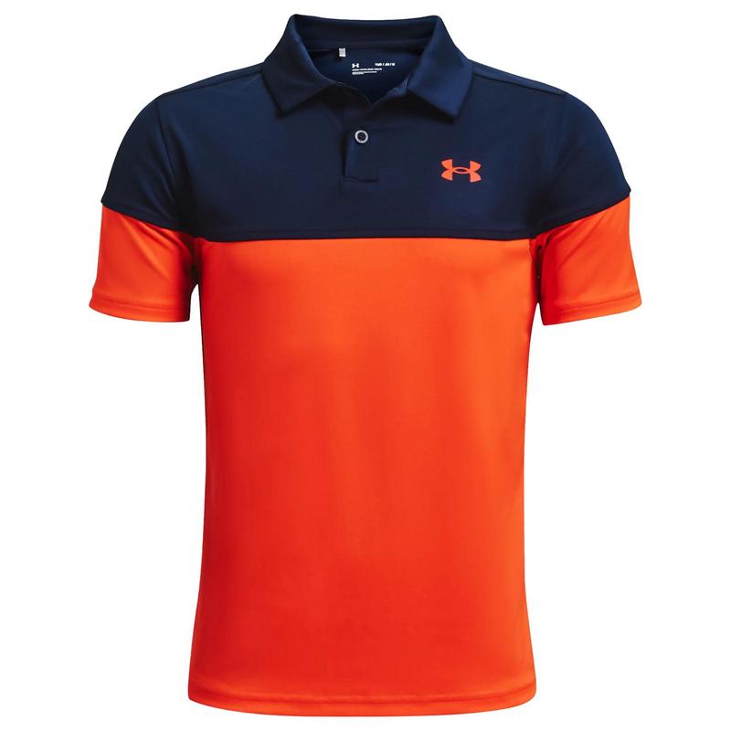 Under Armour Boys Performance Blocked Golf Polo - Navy - main image