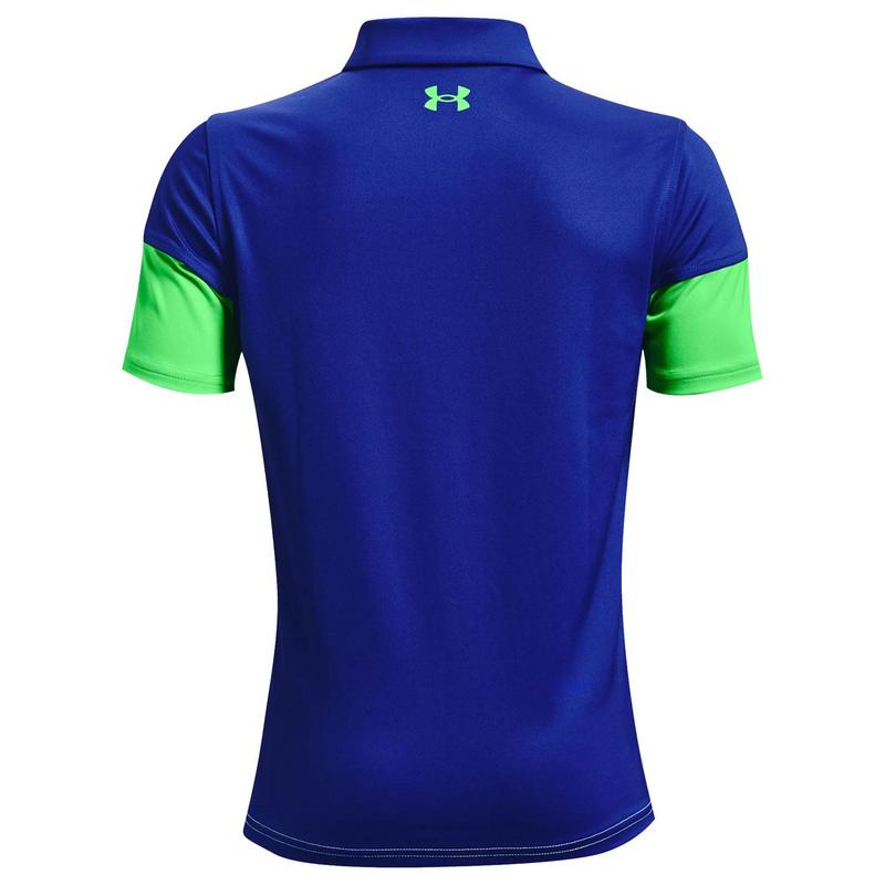 Under Armour Boys Performance Blocked Golf Polo - Blue - main image