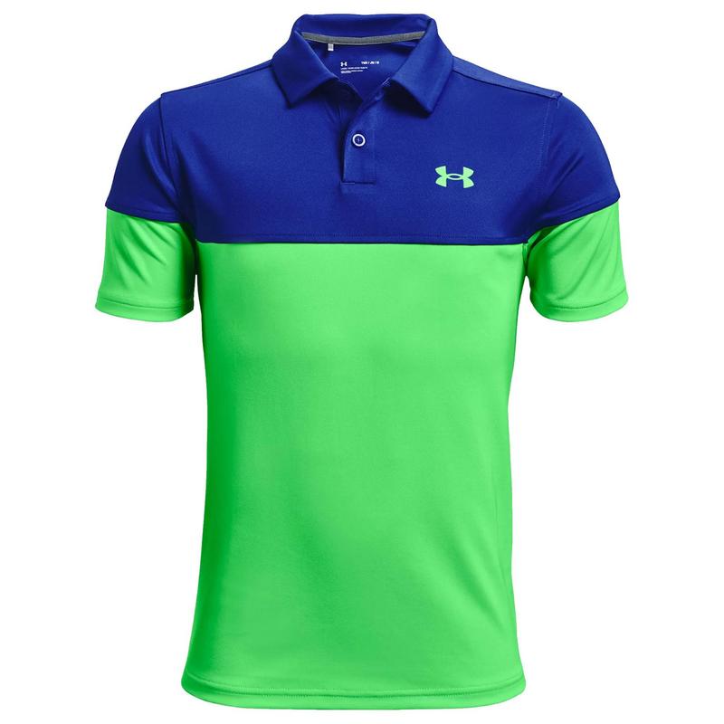 Under Armour Boys Performance Blocked Golf Polo - Blue - main image