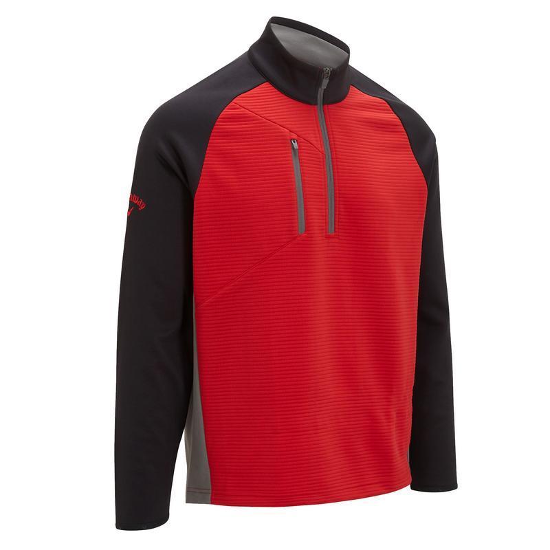 Callaway Midweight Ottoman Fleece 1/4 Zip Golf Sweater - Red - main image