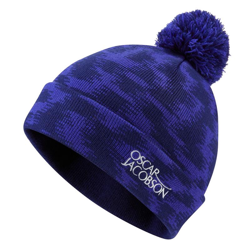 Oscar Jacobson Miller Knitted Golf Beanie - Navy/Royal Blue - main image