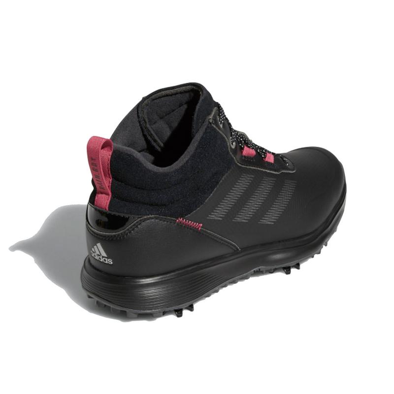 adidas Ladies S2G Mid Cut Golf Boots - Black/Grey/Pink