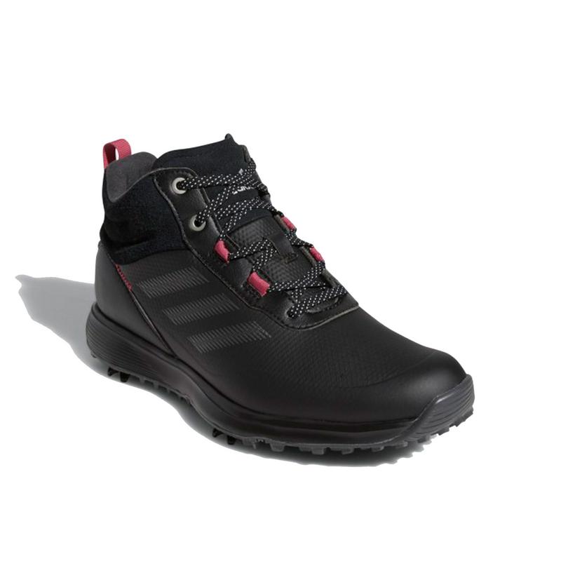 adidas Ladies S2G Mid Cut Golf Boots - Black/Grey/Pink - main image