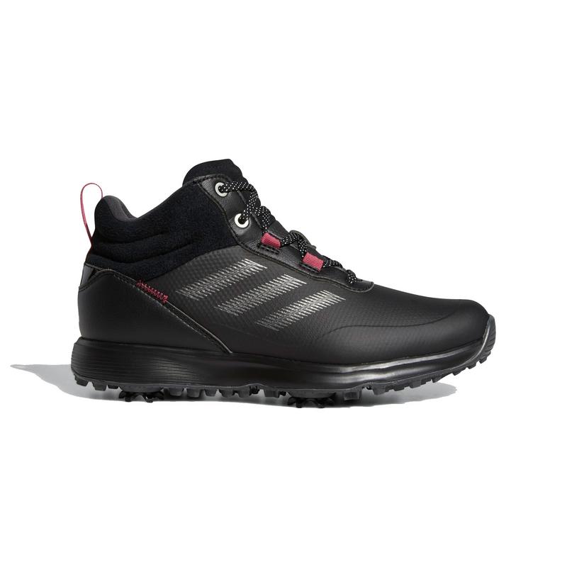 adidas Ladies S2G Mid Cut Golf Boots - Black/Grey/Pink