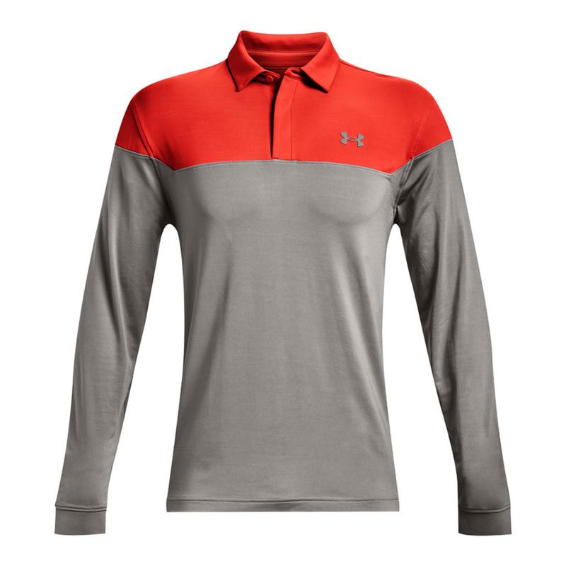 Under Armour Long Sleeve Playoff Golf Polo Shirt - Orange - main image