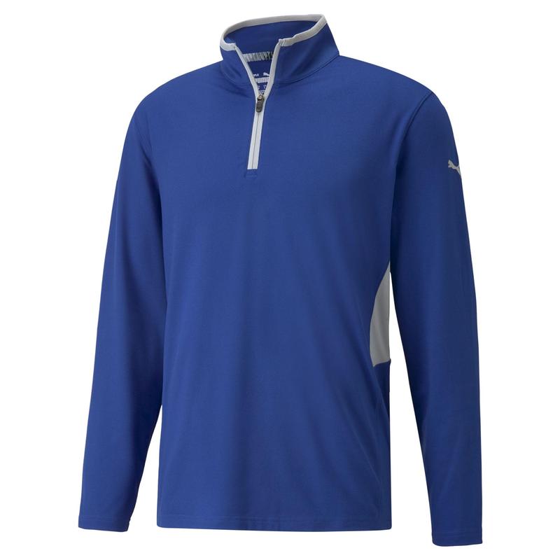 Puma Rotation Quarter Zip Golf Jumper Mazarine Blue