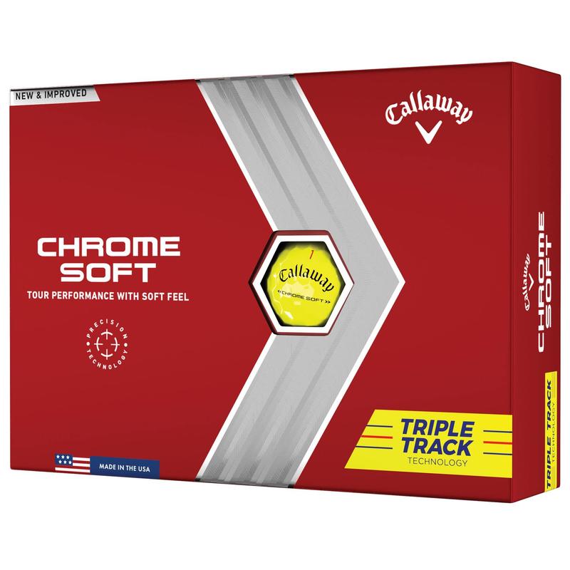 Callaway Chrome Soft Triple Track Golf Balls - Yellow