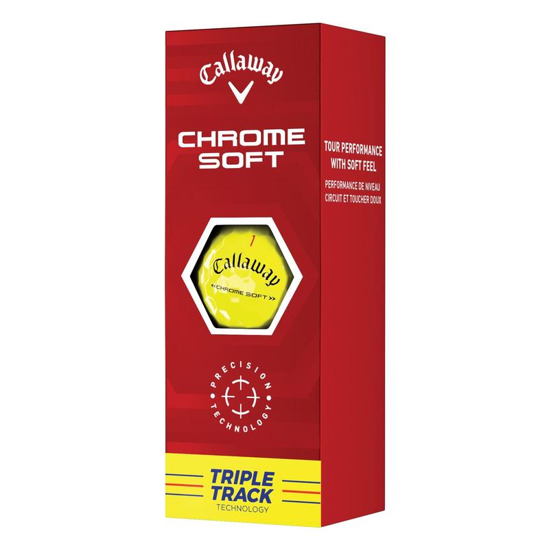 Callaway Chrome Soft Triple Track Golf Balls - Yellow