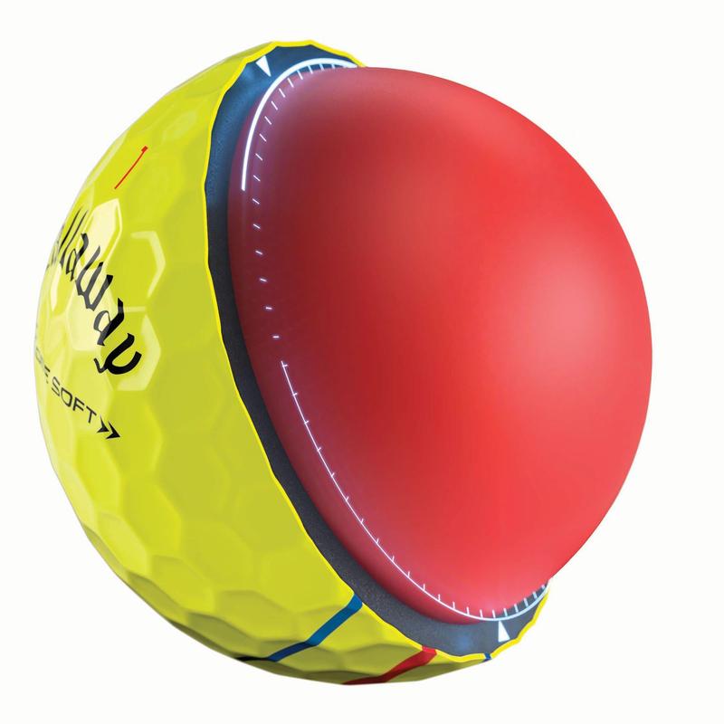 Callaway Chrome Soft Triple Track Golf Balls - Yellow