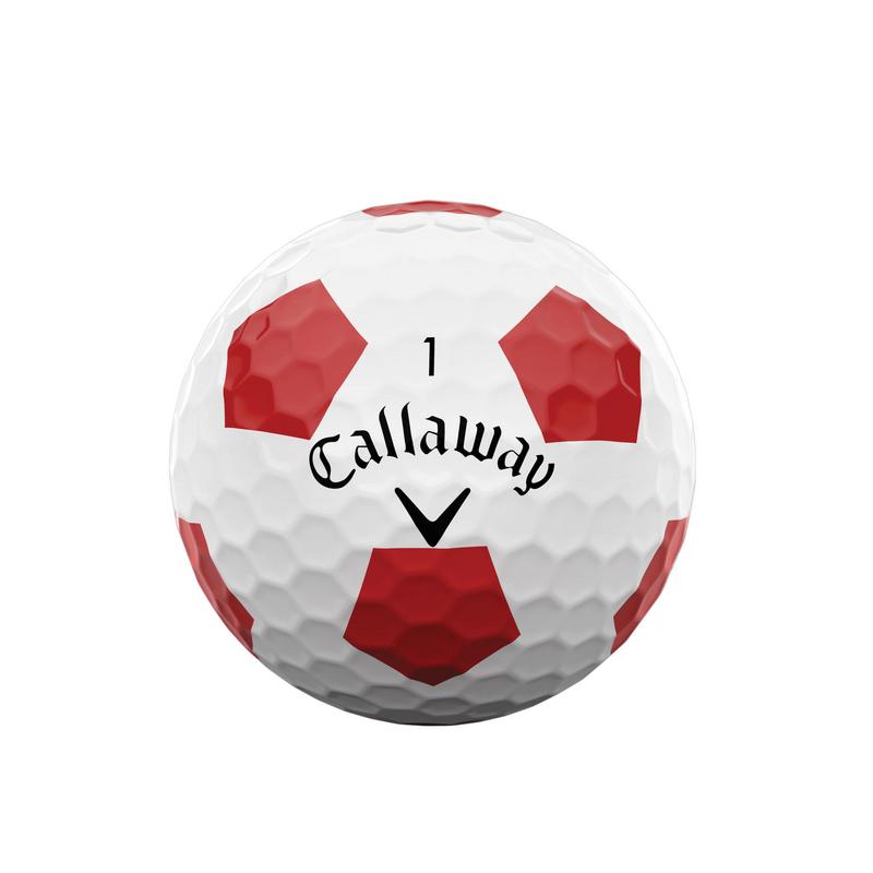 Callaway Chrome Soft Truvis Golf Balls - White/Red