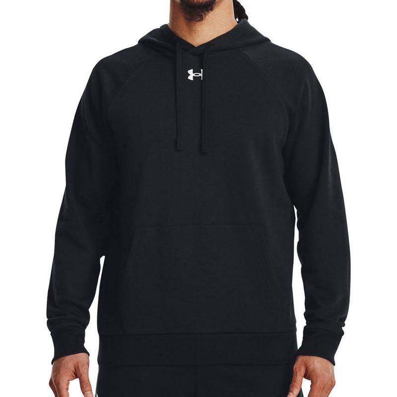 Gold Gear Direct - Under Armour UA Rival Golf Fleece Hoodie - Black/White - Image 4