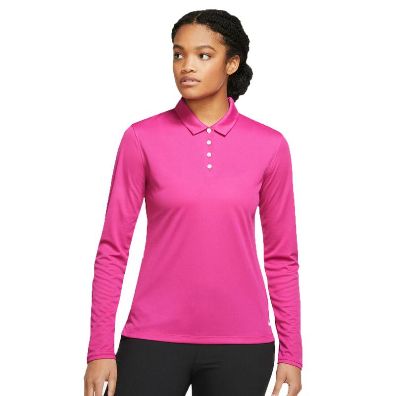 Nike DriFit Victory LS Solid Womens Golf Polo ShirtClick Golf