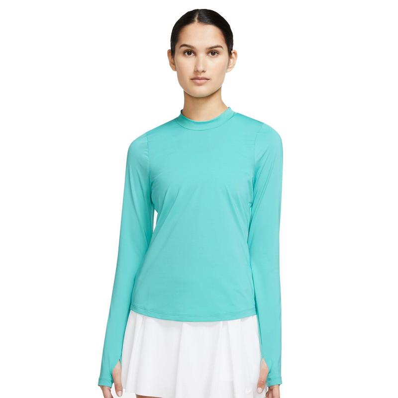 Nike Dri-Fit Victory UV Womens Golf Top - Washed Teal/Marina - main image