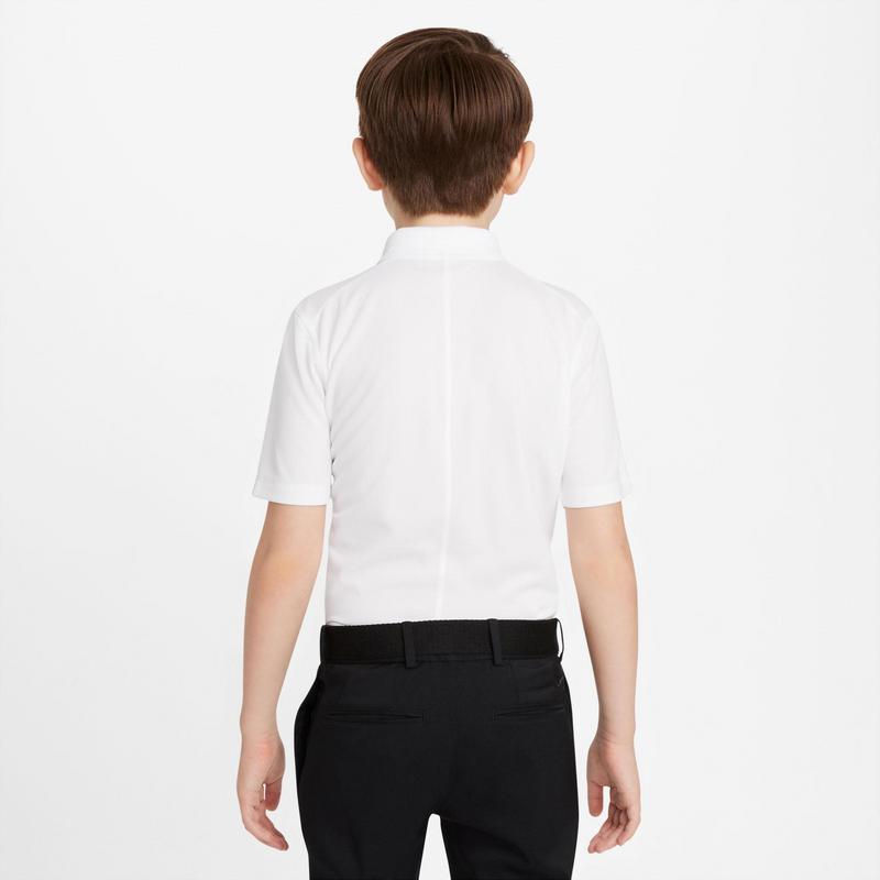 Nike Boys Dri-Fit Victory Solid Golf Polo Shirt - White/Black - main image