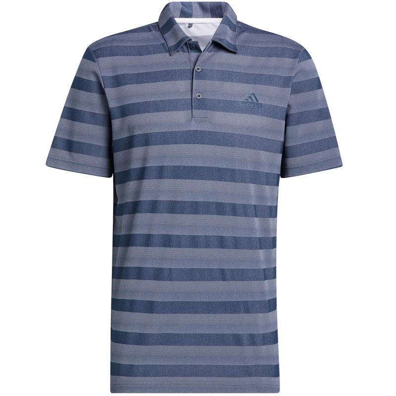 adidas 2 Colour Stripe Golf Polo - Navy - main image