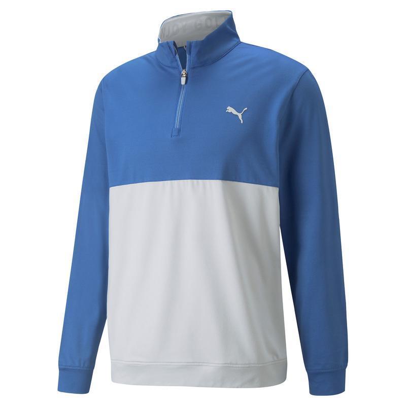 Gamer Colourblock 1/4 Zip Golf Sweater - Blue|Click Golf