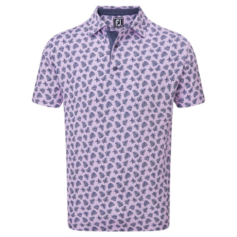 FootJoy Shadow Palm Print Pique - Lavender/Navy - main image