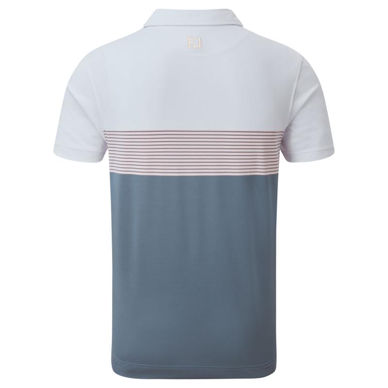 FootJoy Colourblock Pique Shirt - White/Graphite/Quartz - main image