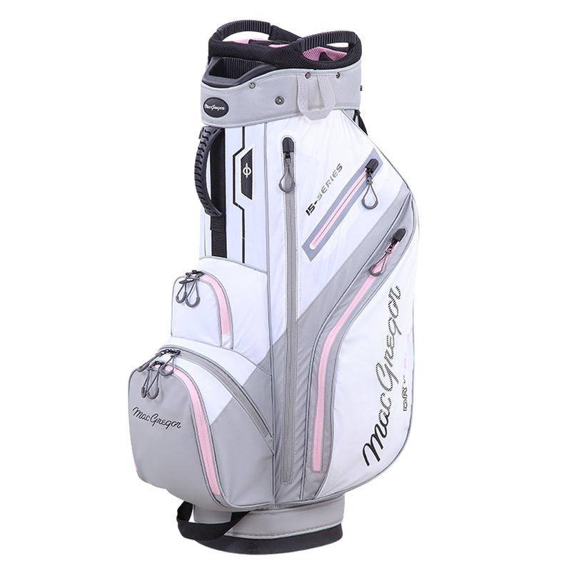 Macgregor 15 Series Water Resistant 10'' Ladies Golf Cart Bag - White/Orchid - main image