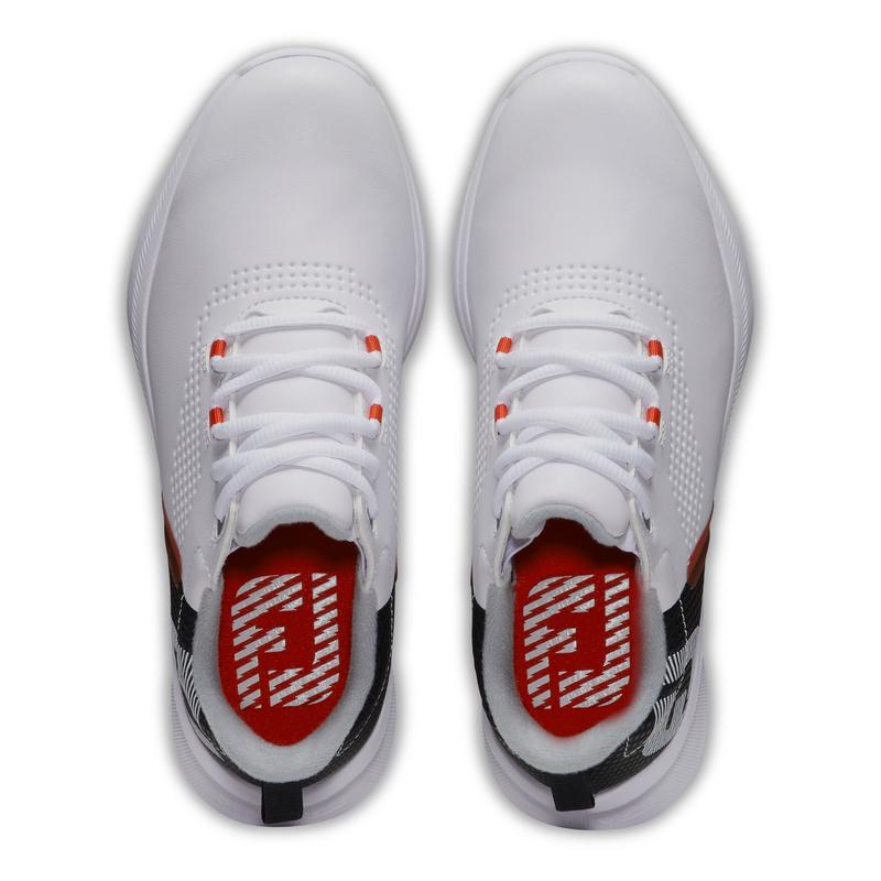 FootJoy Junior Fuel Golf Shoes - White/Black/Lime - main image