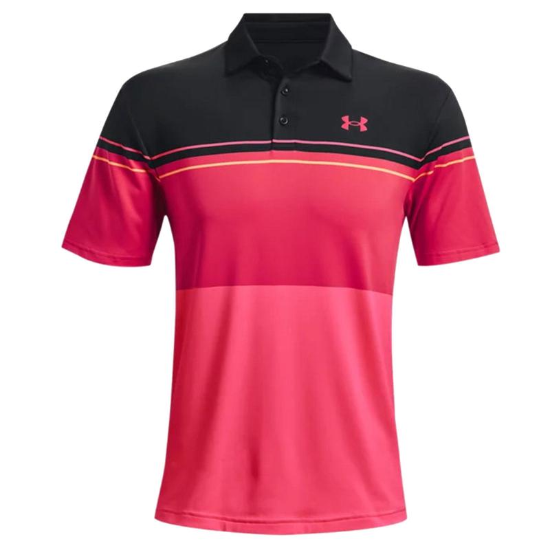 Under Armour Playoff 2.0 Polo Shirt - Black/Pink - main image