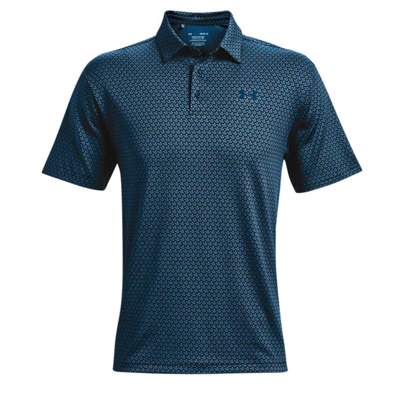 Under Armour Playoff 2.0 Polo Shirt - Black/Cruise Blue - main image